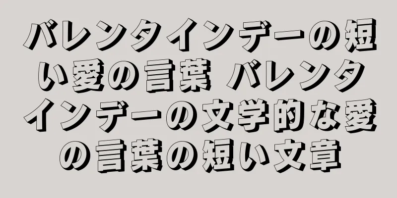バレンタインデーの短い愛の言葉 バレンタインデーの文学的な愛の言葉の短い文章