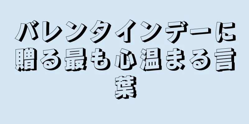 バレンタインデーに贈る最も心温まる言葉