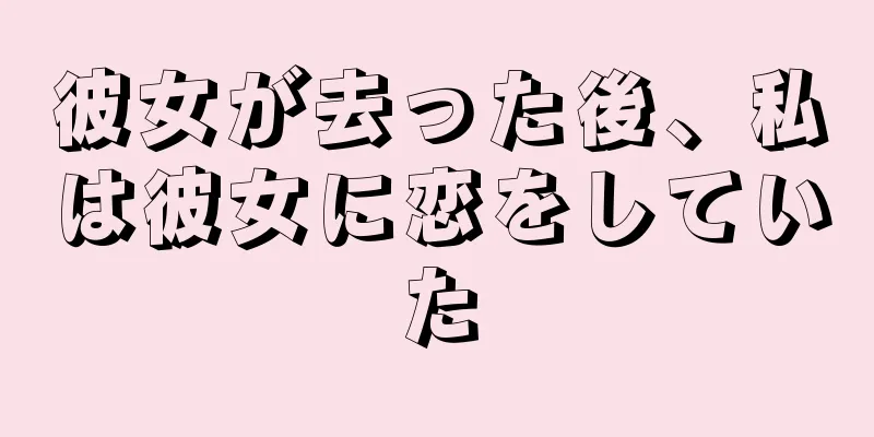 彼女が去った後、私は彼女に恋をしていた