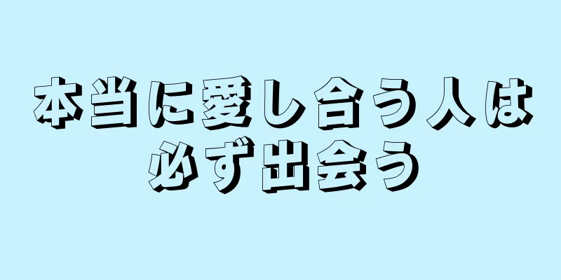 本当に愛し合う人は必ず出会う