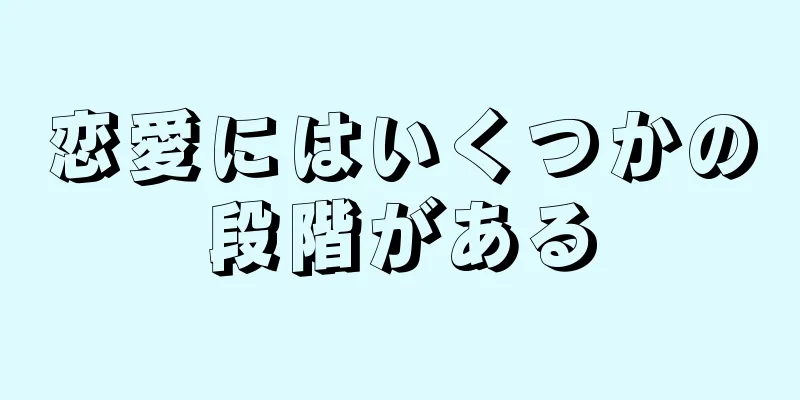 恋愛にはいくつかの段階がある