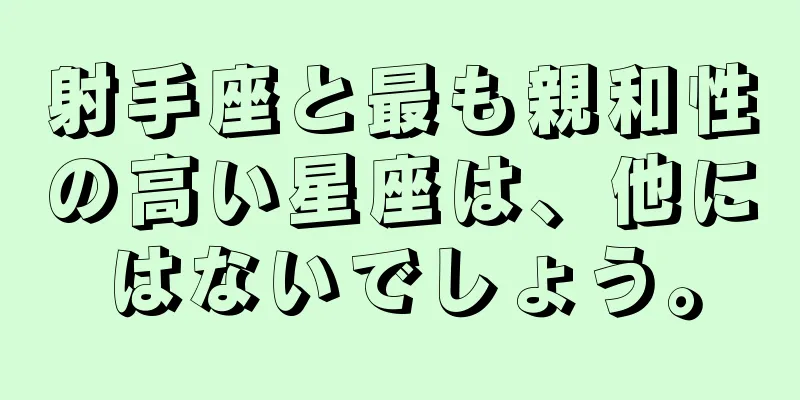 射手座と最も親和性の高い星座は、他にはないでしょう。