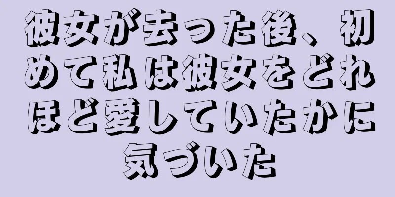彼女が去った後、初めて私は彼女をどれほど愛していたかに気づいた