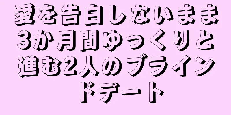 愛を告白しないまま3か月間ゆっくりと進む2人のブラインドデート