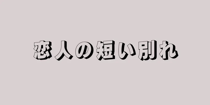 恋人の短い別れ