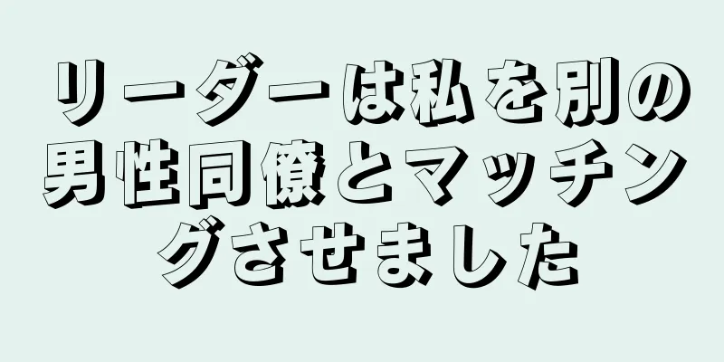 リーダーは私を別の男性同僚とマッチングさせました