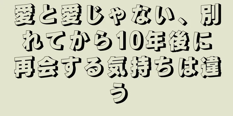 愛と愛じゃない、別れてから10年後に再会する気持ちは違う