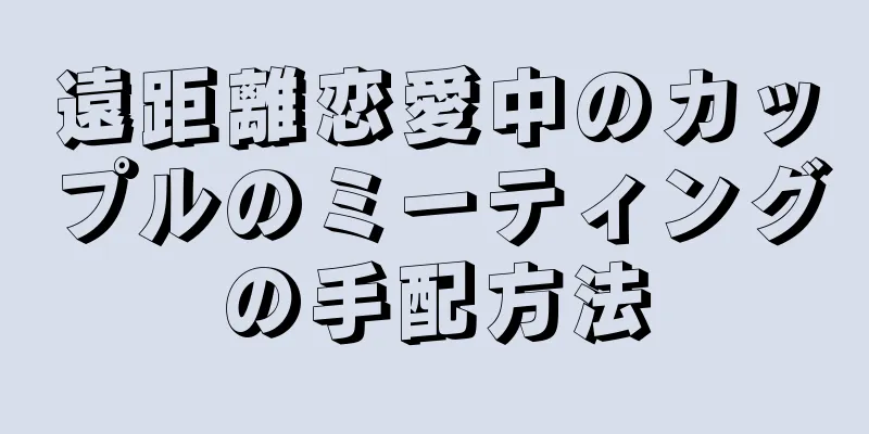 遠距離恋愛中のカップルのミーティングの手配方法