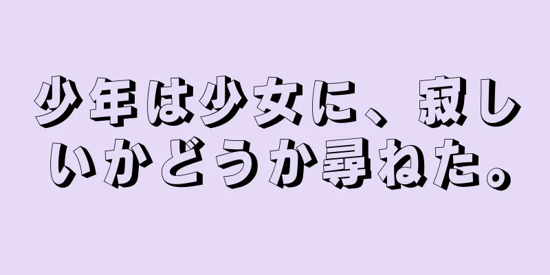 少年は少女に、寂しいかどうか尋ねた。