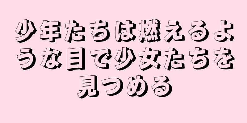 少年たちは燃えるような目で少女たちを見つめる
