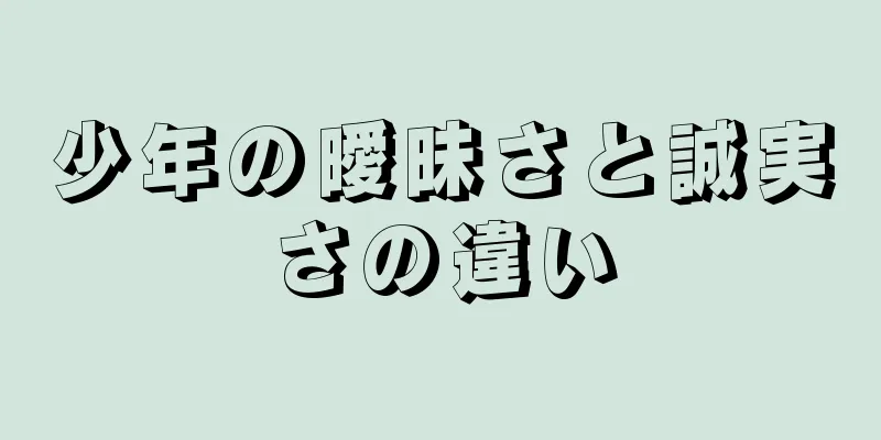 少年の曖昧さと誠実さの違い