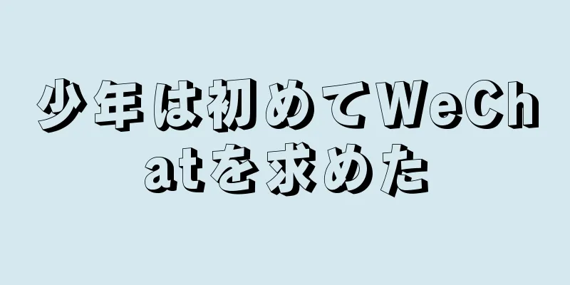 少年は初めてWeChatを求めた