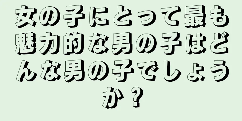 女の子にとって最も魅力的な男の子はどんな男の子でしょうか？