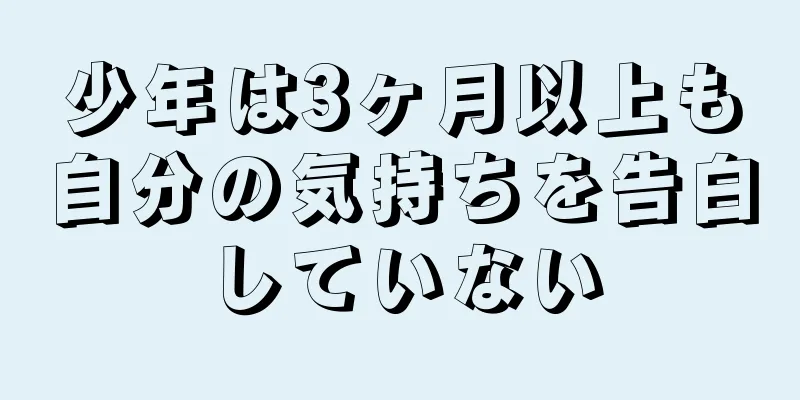 少年は3ヶ月以上も自分の気持ちを告白していない