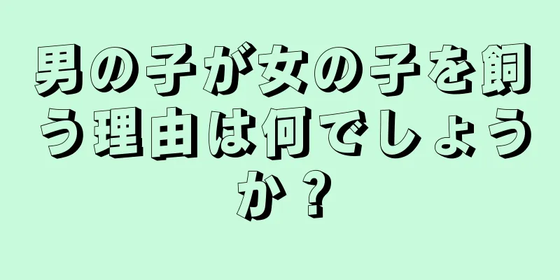 男の子が女の子を飼う理由は何でしょうか？