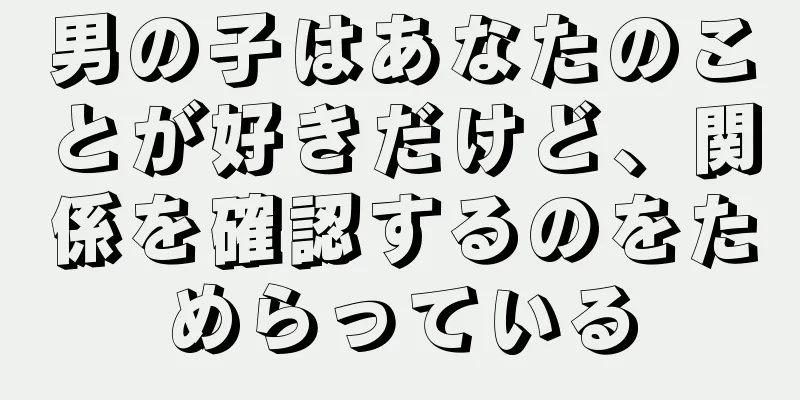 男の子はあなたのことが好きだけど、関係を確認するのをためらっている