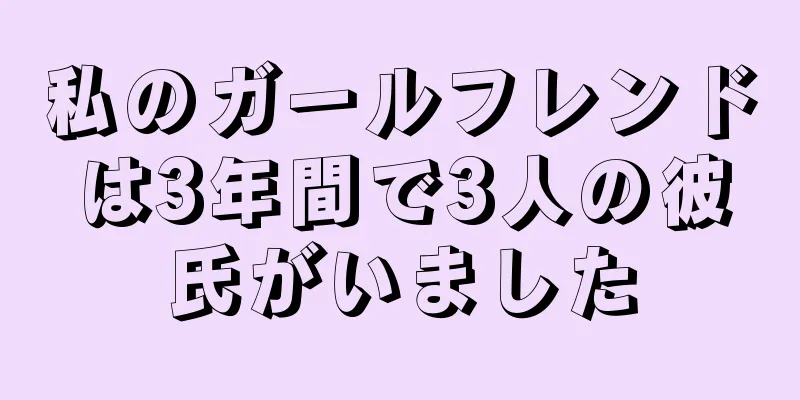 私のガールフレンドは3年間で3人の彼氏がいました