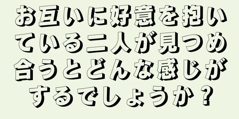 お互いに好意を抱いている二人が見つめ合うとどんな感じがするでしょうか？