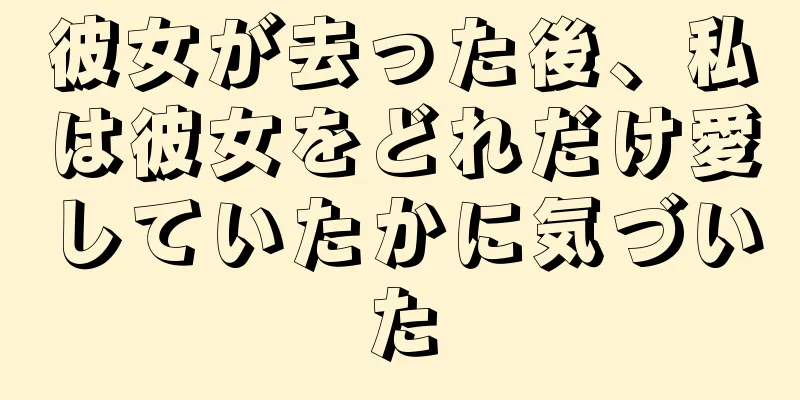 彼女が去った後、私は彼女をどれだけ愛していたかに気づいた