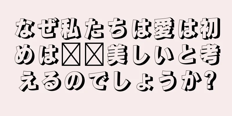 なぜ私たちは愛は初めは​​美しいと考えるのでしょうか?