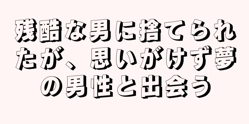 残酷な男に捨てられたが、思いがけず夢の男性と出会う