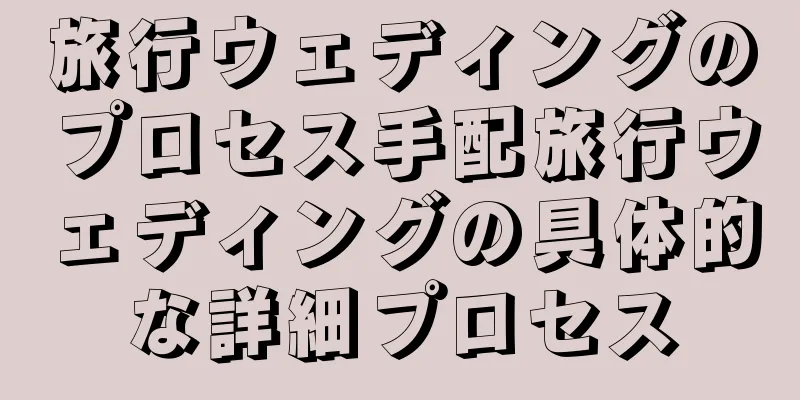 旅行ウェディングのプロセス手配旅行ウェディングの具体的な詳細プロセス