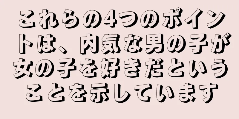 これらの4つのポイントは、内気な男の子が女の子を好きだということを示しています