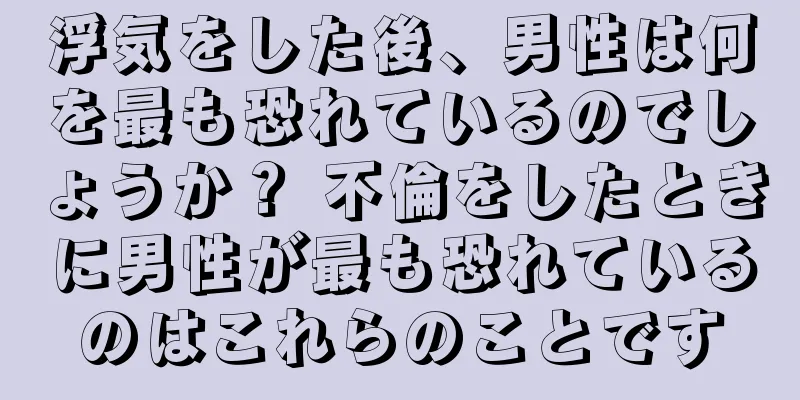 浮気をした後、男性は何を最も恐れているのでしょうか？ 不倫をしたときに男性が最も恐れているのはこれらのことです