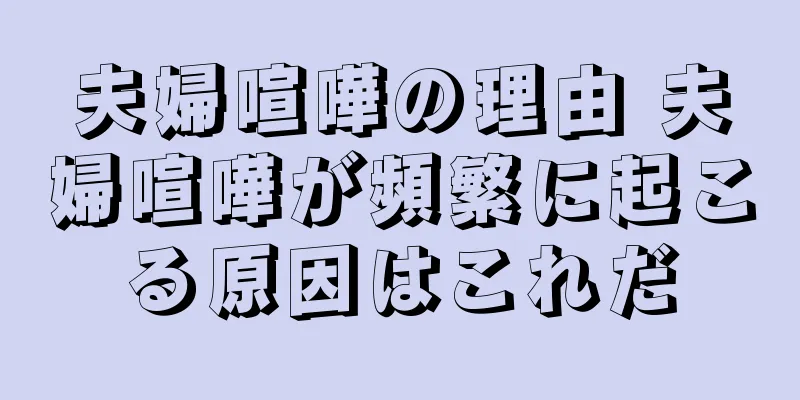 夫婦喧嘩の理由 夫婦喧嘩が頻繁に起こる原因はこれだ