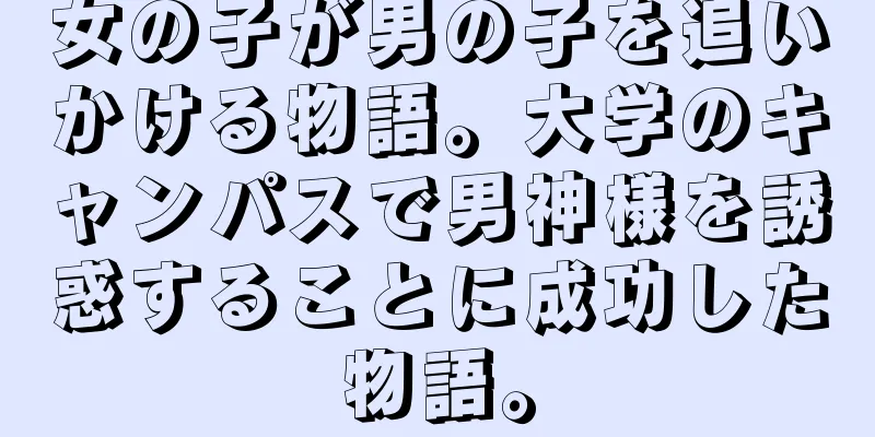 女の子が男の子を追いかける物語。大学のキャンパスで男神様を誘惑することに成功した物語。