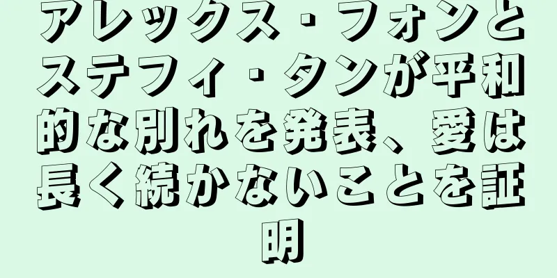 アレックス・フォンとステフィ・タンが平和的な別れを発表、愛は長く続かないことを証明