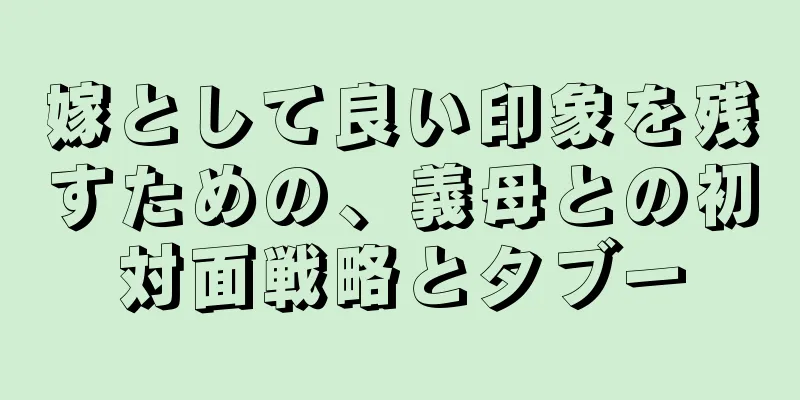 嫁として良い印象を残すための、義母との初対面戦略とタブー