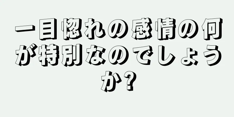 一目惚れの感情の何が特別なのでしょうか?