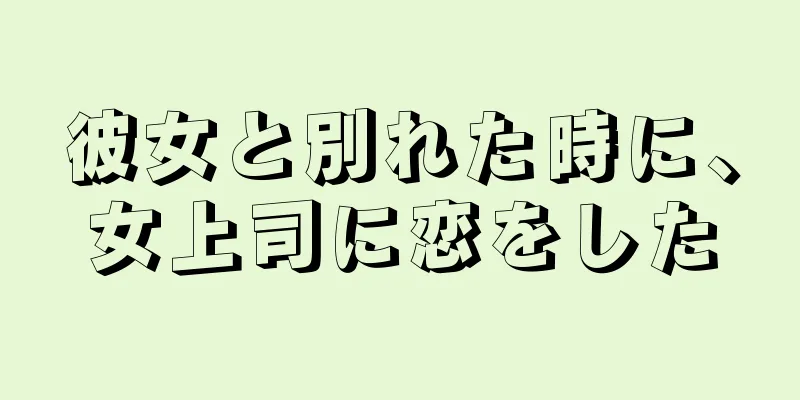 彼女と別れた時に、女上司に恋をした