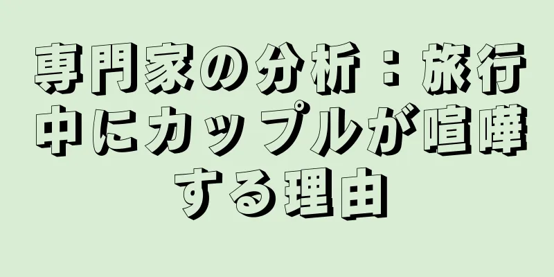 専門家の分析：旅行中にカップルが喧嘩する理由